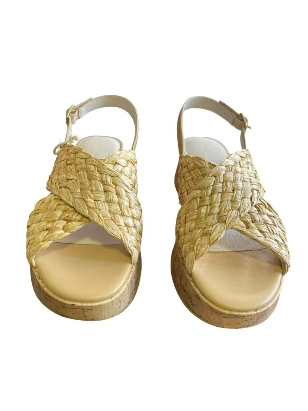 NEW Sanctuary Anthropologie Raffia AllSmiles Sandal Platform Wedge Shoes Sz 10